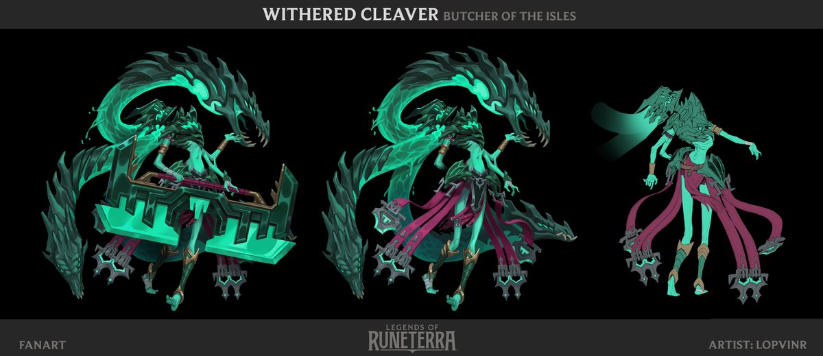 The second Legends of Runeterra concept made for my mentorship with @TB_Choi12, this time from the Shadow Isles. 👻 This concept took a lot of work but it was super rewarding! Please check below if you want to read more about her story! #ArtofLegends #ConceptArt