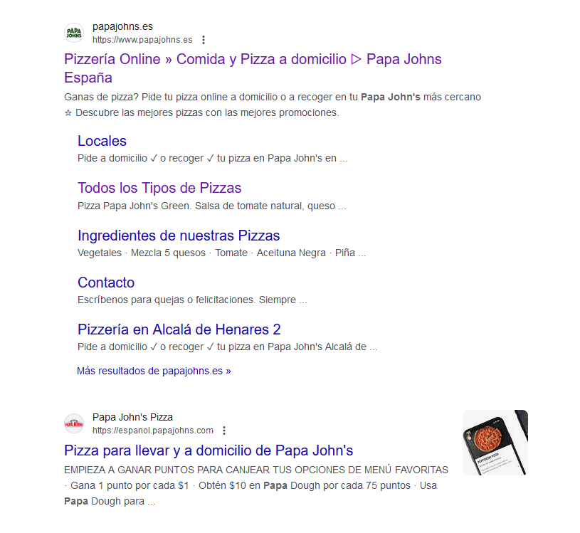 Noonraine's tweet photo. @PapaJohns_ES creo que teneis un problema de SEO...
¿A cual pulso? Al dominio .es o al subdominio....
El UX fatal eh? https://t.co/3NPAloIczz
