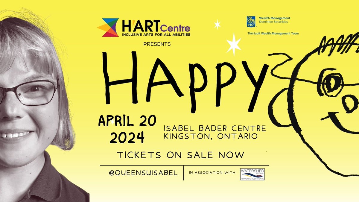 HartCentre's tweet photo. 🔥Tickets now on sale!🔥Don't miss HAPPY, our  showstopping, opera-inspired, heartwarming return to the stage!  April 20, 6pm @queensuisabel
🎟️Tickets &amp; details:
➜ https://t.co/vrNXdHNWlX

#YGKarts #kingstonontario #ygk 
In Association w/ Watershed Festival (@Watershed_MT ) https://t.co/LvlNuAPLaL