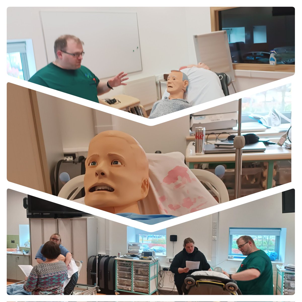 Great to practice OSCE today with the staff currently studying Advanced Comprehensive Health Assessment at TUS Athlone. Learning through simulation. @DMHospitalGroup @EdTullamore @HSELive @NMPDMidlands