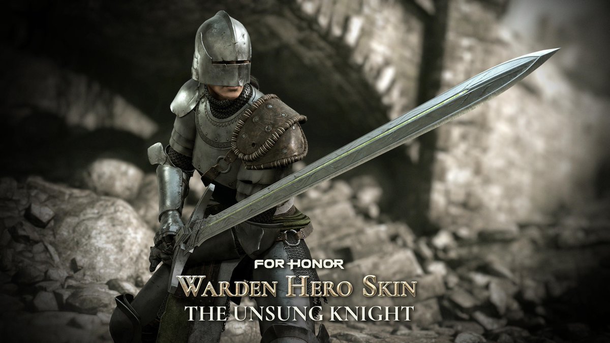 ForHonorGame's tweet photo. Only one hero may remain after a decisive battle.

The "Unsung Knight" Warden skin is available now! ⚔️ https://t.co/0TzfUsN4hx