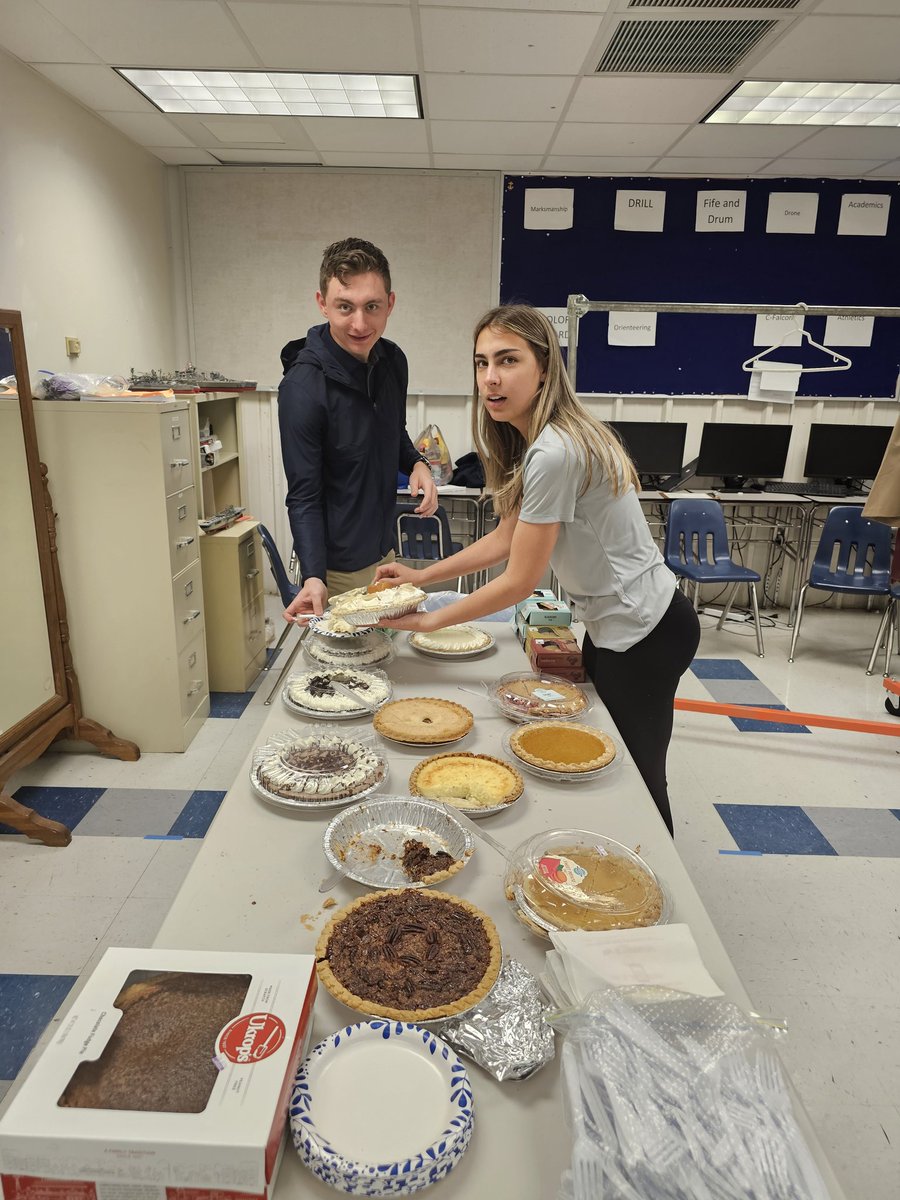 York HS NJROTC - Virginia (@york_hs) on Twitter photo 3.14 Pie day!!!!
Cadets enjoyed a slice (or 2) of pie today while listening to Senior Chief instruct on the Constitution and the 27 Amendments!!! American as 🍎 Pie!!!! ;)
Shout out to all the families that donated pies!!!! <a href="/YCSD/">York County School Division</a> <a href="/ShannonSButler/">Shannon Butler</a> <a href="/aaron_mcquillan/">Aaron McQuillan</a> <a href="/SteveGavin17/">Steve Gavin</a> 3.14 Pie day!!!!
Cadets enjoyed a slice (or 2) of pie today while listening to Senior Chief instruct on the Constitution and the 27 Amendments!!! American as 🍎 Pie!!!! ;)
Shout out to all the families that donated pies!!!! <a href="/YCSD/">York County School Division</a> <a href="/ShannonSButler/">Shannon Butler</a> <a href="/aaron_mcquillan/">Aaron McQuillan</a> <a href="/SteveGavin17/">Steve Gavin</a>
