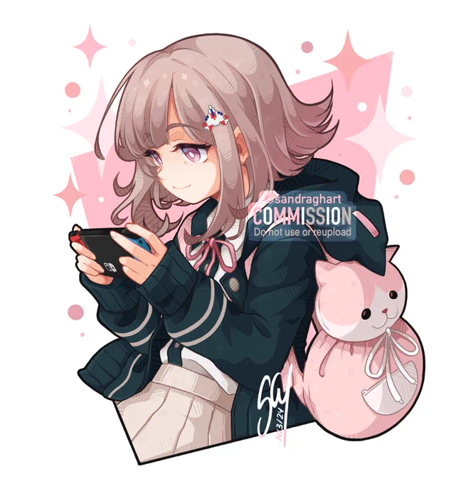 Chiaki Nanami  Comm for  !Thank you so much! And happy bday to Chiaki! #七海千秋生誕祭2024 #danganronpa 