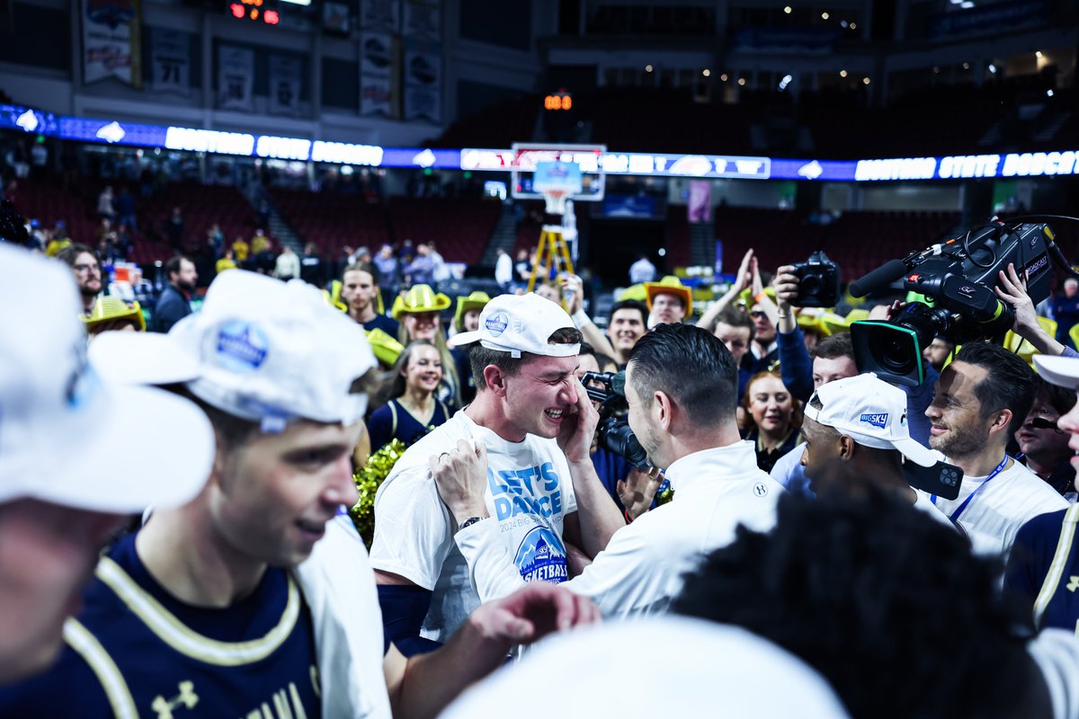 MSUBobcatsMBB's tweet photo. From D2 Point Loma to D1 Montana State.

A leap of faith and now he's a champion.

2024 Big Sky All-Tournament Team 
@briangoracke23 https://t.co/MMdWT9XQxf