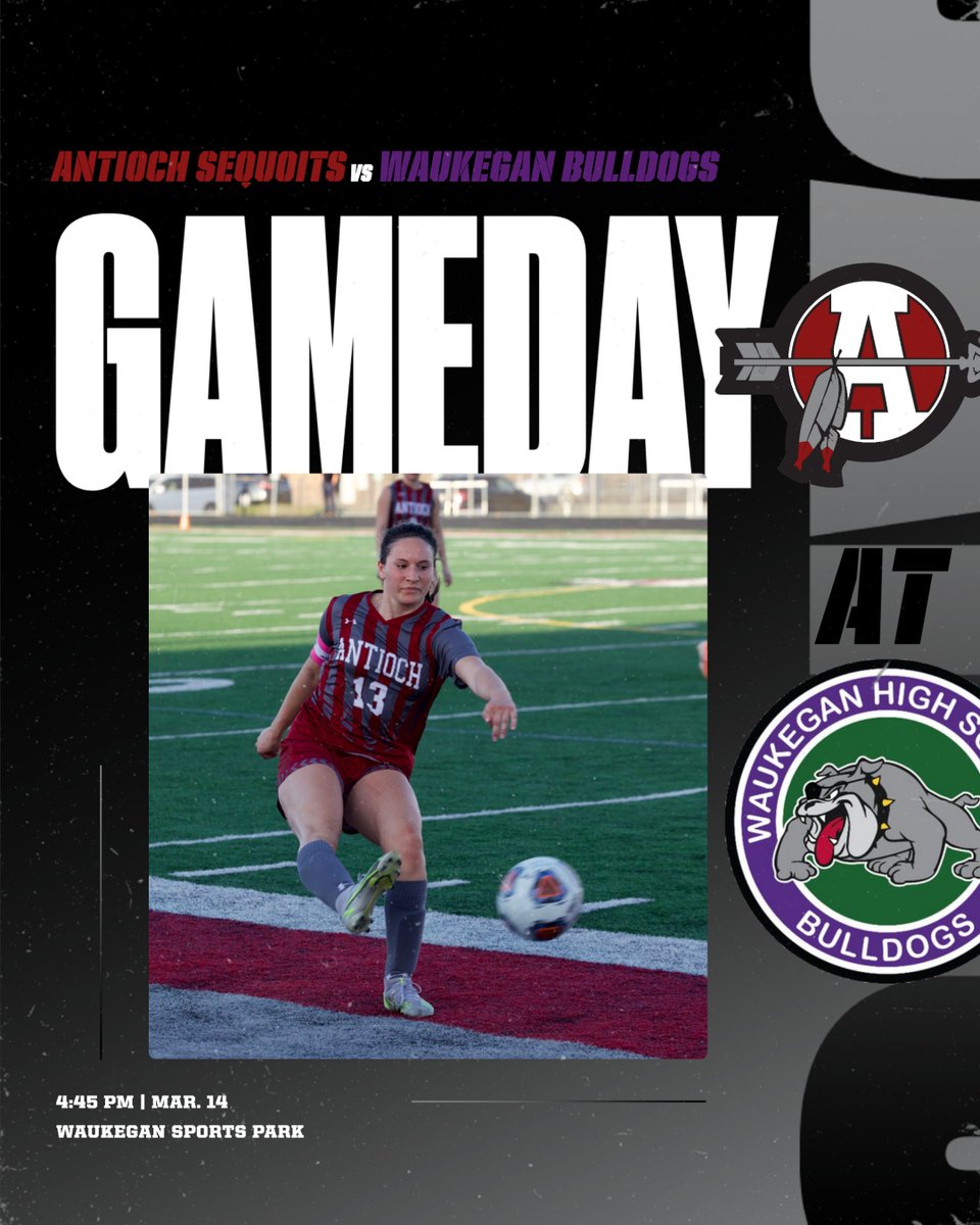 The Girls Soccer Match against Waukegan is on as scheduled today. Please pay attention to location!!!

Varsity is playing at the Waukegan Sports Park
JV is at Waukegan Sports Complex

Both games are 4:45 PM kickoffs against the Bulldogs

#OnYouSequoits