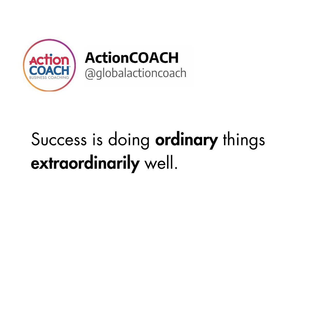 It's not about doing something new, it's about doing it exceptionally. 

Type YES if you agree!
.
.
.
#actioncoach #globalactioncoach #success