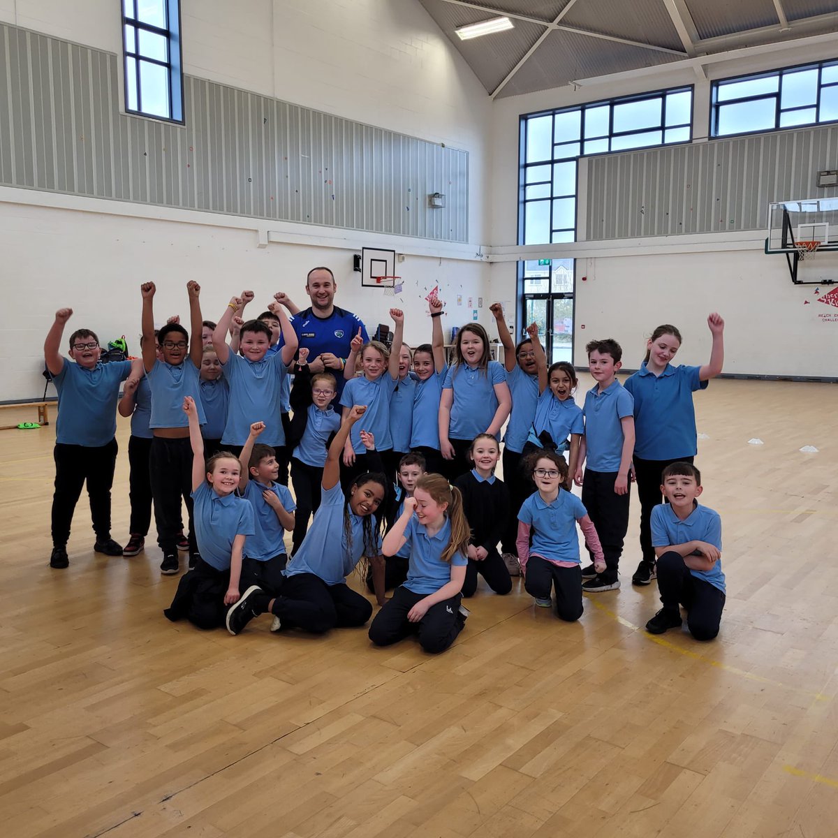 Thanks to Jamie Moriarty and @PortlaoiseGAA for some great coaching over the past term. Our 2nd classes had their last session with him today and are really thankful for his help!