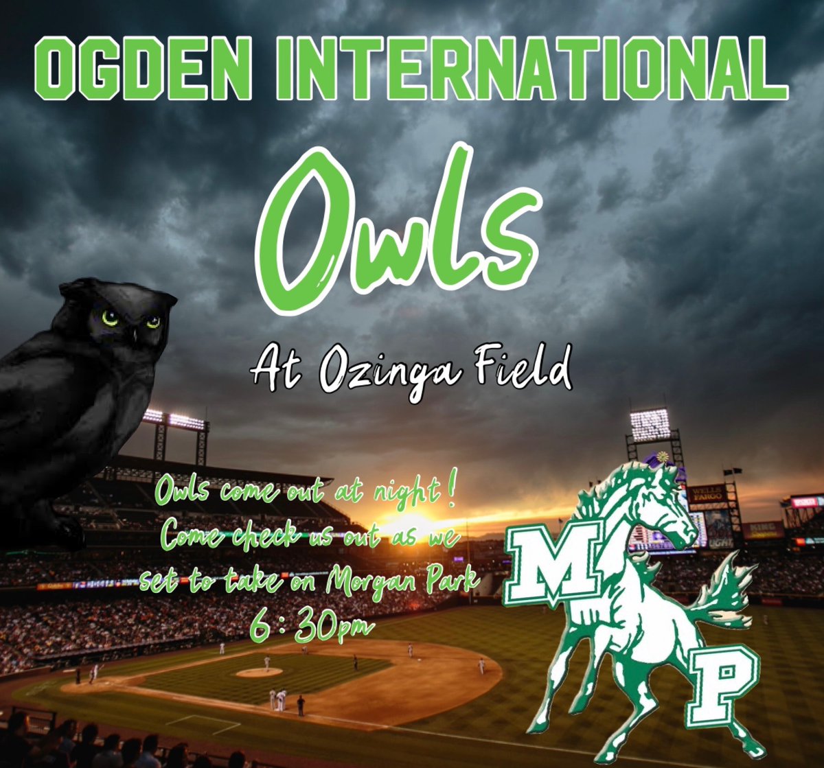 Big Game Tomorrow night 6:30PM at Ozinga Ogden VS MP #OgdenOwlsBaseball
