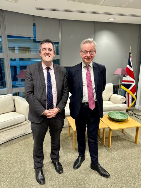 Huge pleasure to meet with @michaelgove, UK Secretary of State for Levelling Up, Housing and Communities. Good discussions on housing and infrastructure.