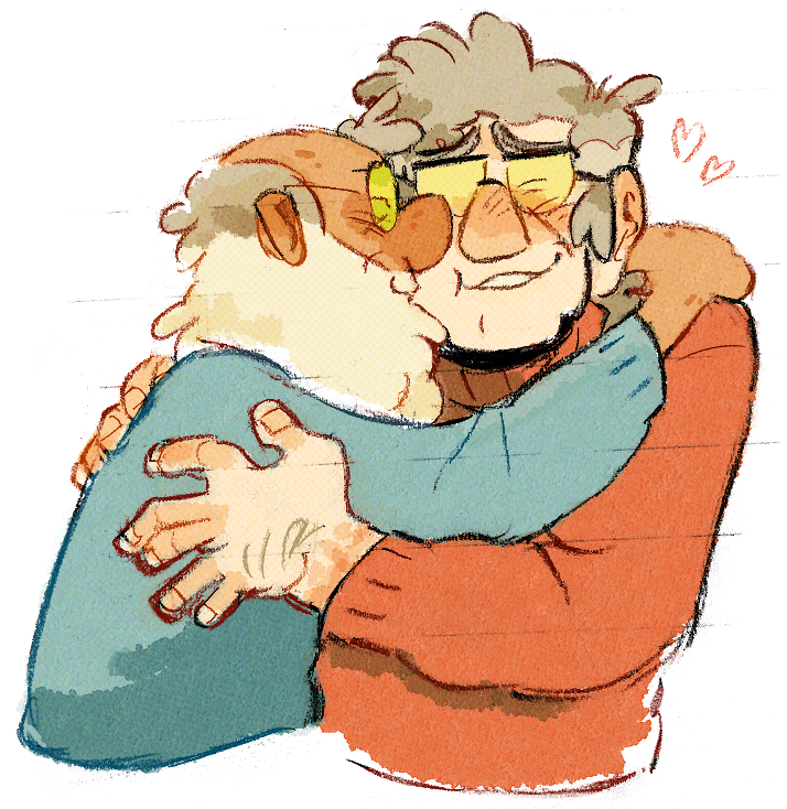 abyssalzones's tweet photo. I don't care if it's cliche I like giving fidds a blue sweater to match ford's red turtleneck..... they're matchy-matchy https://t.co/el61VWjSaA