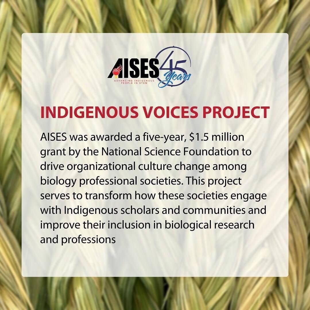 Excited to share I have been awarded an Indigenous Voices scholarship to BOTANY 2024 through collaboration of the BSA (@Botanical_ ) and American Indian Science & Engineering Society (@AISES)! Looking forward to joining a group of plant nerds this June in MI. #NativesinSTEM