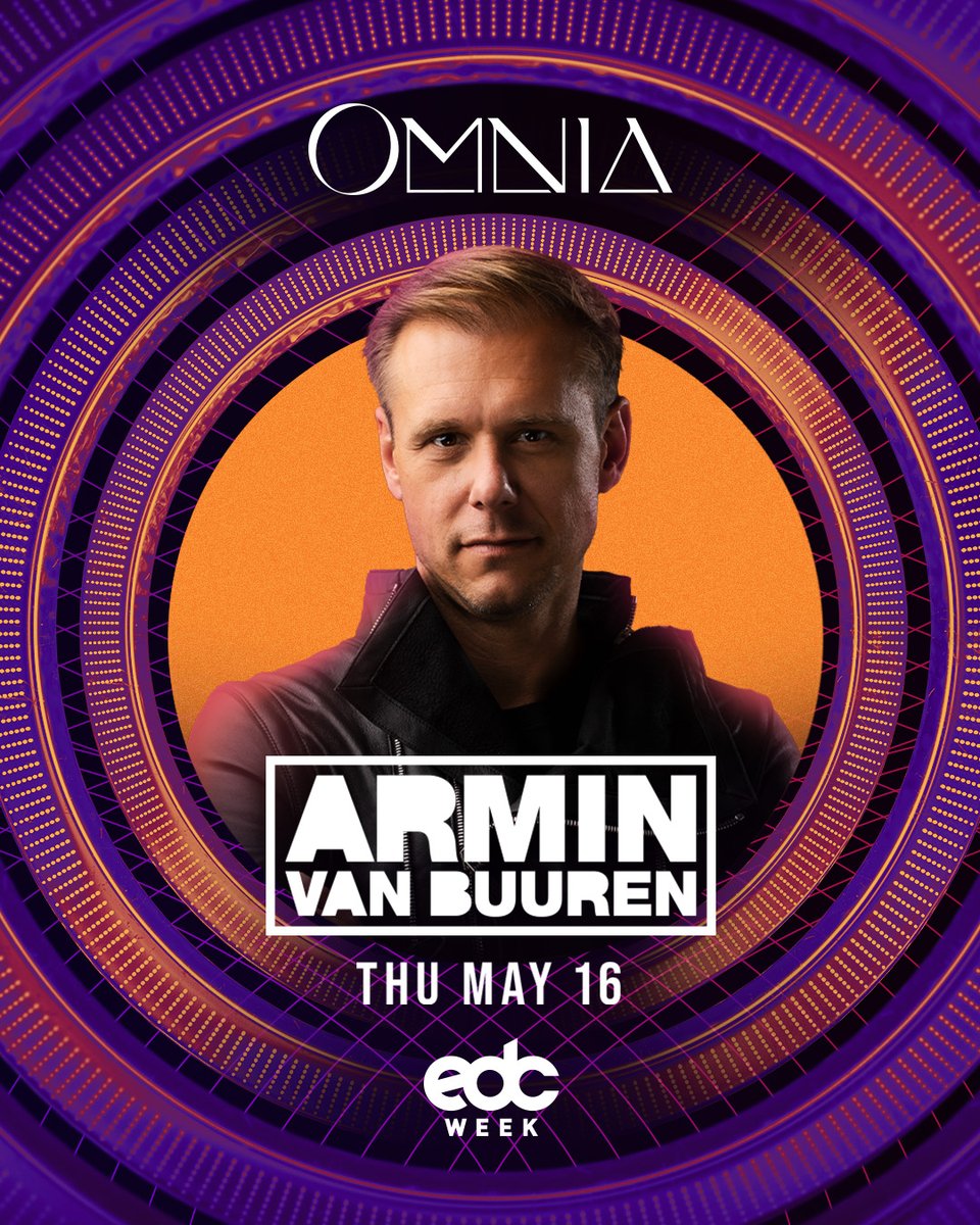 TICKETS MOVING FAST!💨🏁 Secure a night on the #EDCWeek dancefloor at @OmniaClubs with @arminvanbuuren on Thurs. 5/16!⚡🪩 VERY limited tickets remain → edcweek.com