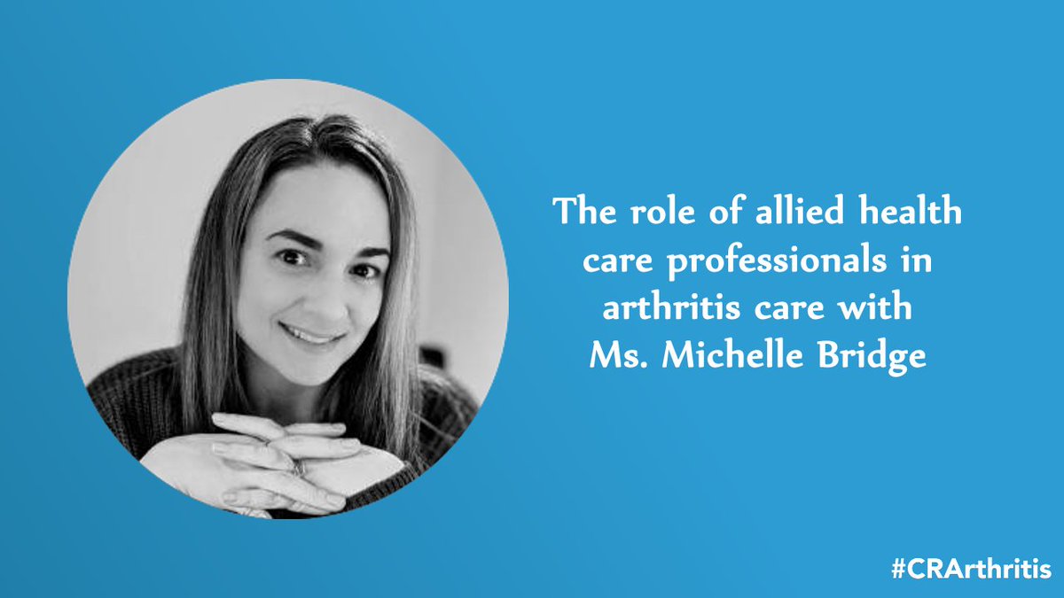 Today on #CRArthritis, we are featuring interviews with allied health care professionals (AHPA)! Interview 25 - The role of AHPA in arthritis care with Michelle Bridge Watch now: bit.ly/CRArthritis202… #ASM24 @ACEJointHealth @ArthritisSoc @CAOT_ACE @CRASCRRheum @Arthritis_ARC