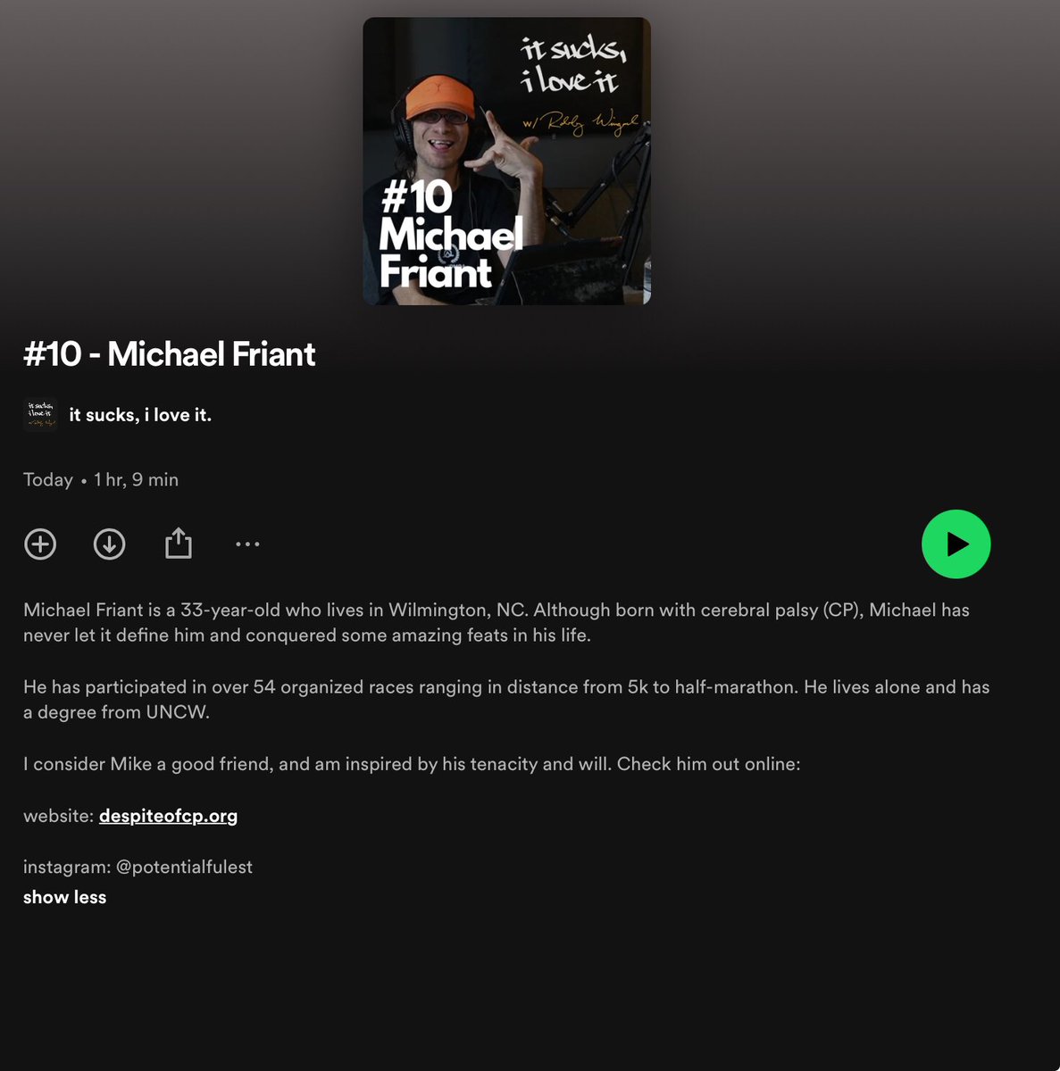 potentialfulest's tweet photo. Had the opportunity to sit down with my good friend Robby a few weeks back and discuss my life with cp and life in general. Have a listen. It’s on YouTube as well if you don’t use Spotify. 

https://t.co/sutUkAevgN https://t.co/mrxa7oDI5J