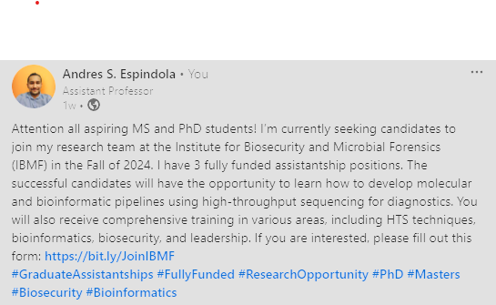 andrese52's tweet photo. We are seeking graduate students at the Ph.D. and MS levels. Please use the following form to show your interest: https://t.co/6Tz6QgBWwZ https://t.co/UQ6dph6x3T