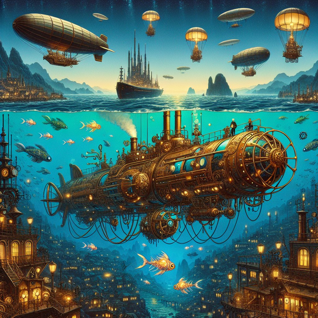 Model: Dall·E 3
Focal point: Ocean
Image style: SteamPunk (Video Game)
#AI #AiArt #SteampunkSea #OceanTechArt #GamingAesthetics #MechanicalMarine #BioluminescentLife #UnderwaterCities #AdventureDepth