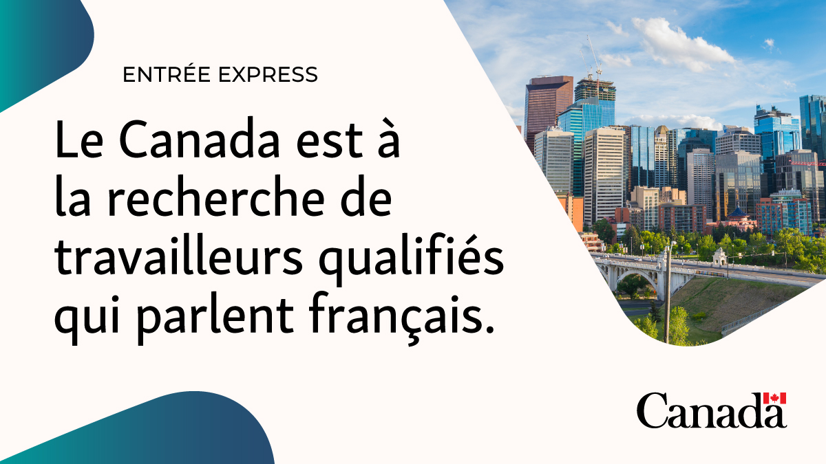 Vous parlez français? Le Canada pourrait être votre nouveau chez-vous. Découvrez comment immigrer en tant que travailleur qualifié. Informez-vous : canada.ca/fr/immigration… #ImmigrerAuCanada #EntréeExpress #FrCan