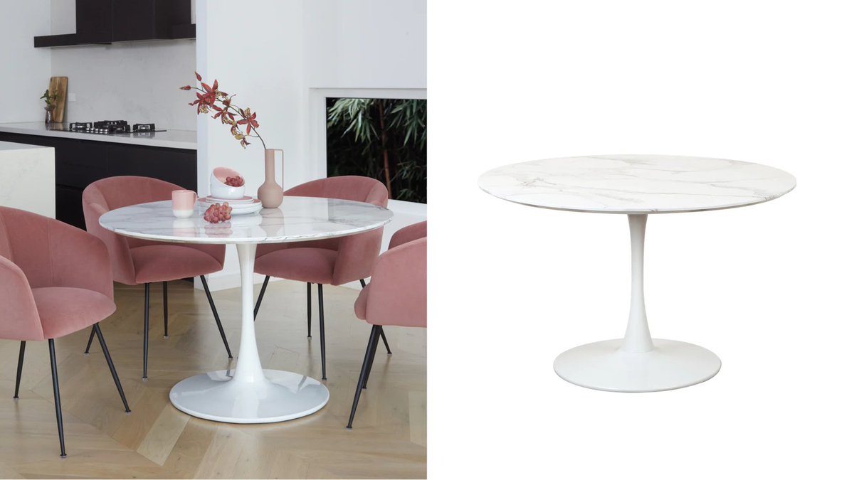 hammondgrange's tweet photo. Make a statement in your dining room with the eye-catching Lyra Dining Table featuring a beautiful marble effect finish. 😍
https://t.co/NzpvHJgaDc
#hammondandgrange #homefurniture #diningtable #marblediningtable #diningroom #diningroomfurniture https://t.co/mOwTXSpgov