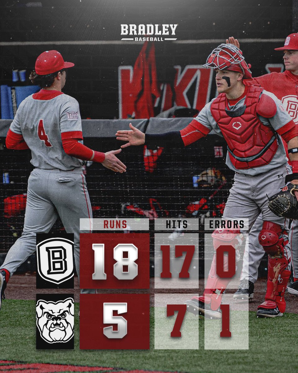 After 7 innings it's a BRADLEY WIN.