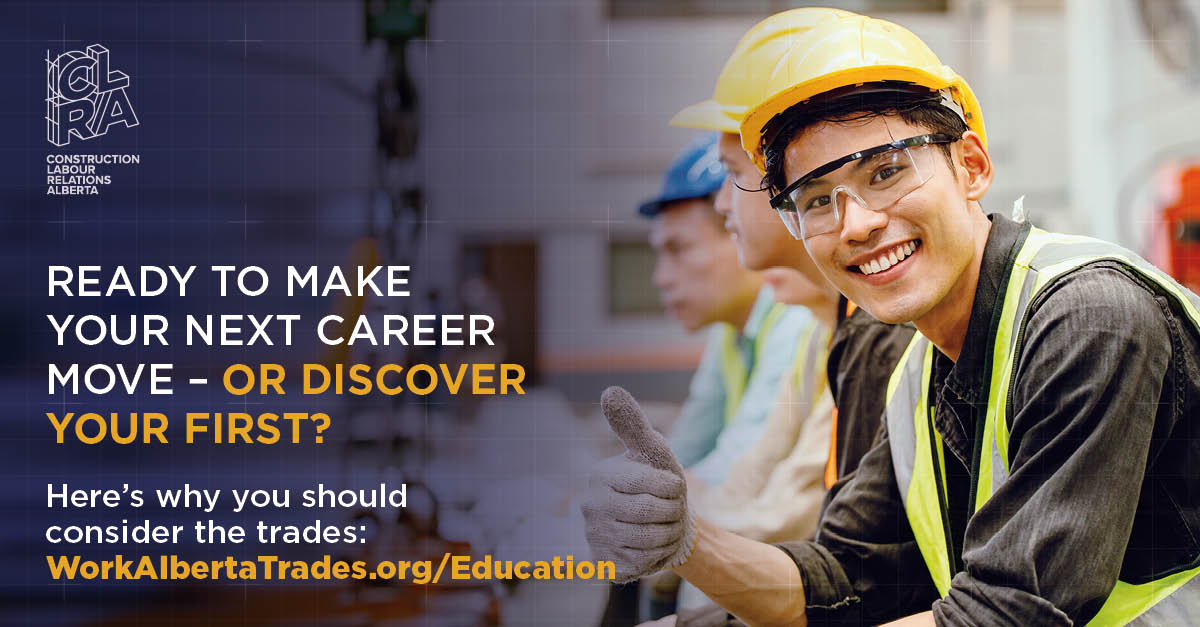 There are 800,000 vacancies in the construction industry now! That’s 800,000 more reasons to make the switch to stable, well-paying work. See workalbertatrades.org/education to find the right fit for you. #BuildYourFuture #AlbertaJobs #Construction