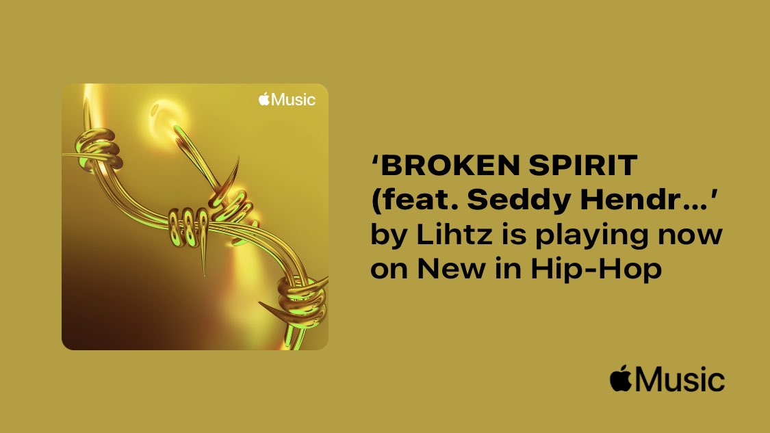 Officiallihtz's tweet photo. SHOUTOUT TO @AppleMusic
FOR PLAY-LISTING BROKEN SPIRIT & BITTERSWEET #Lihtz #AppleMusic https://t.co/tP6sJTxlc4
