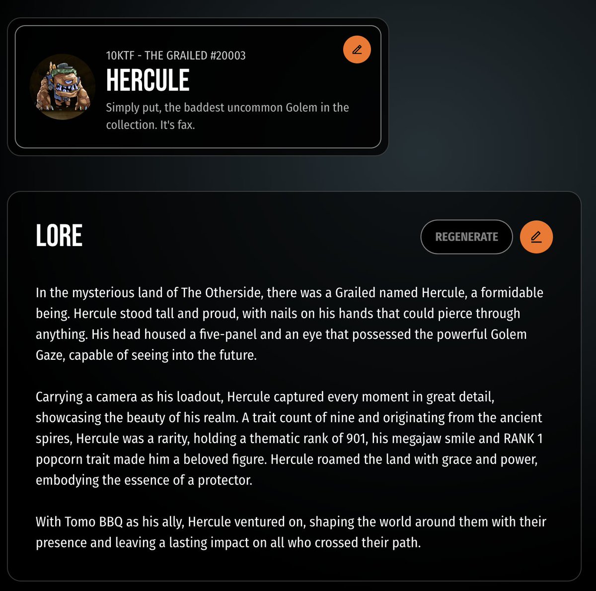 SpaceHero's tweet image. Meet Hercule.
#GRAILED