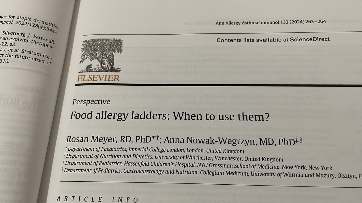 Food ladders in food allergy don’t have a clearly defined use yet. The idea is to introduce the foods at a faster pace, as opposed to oral immunotherapy.
