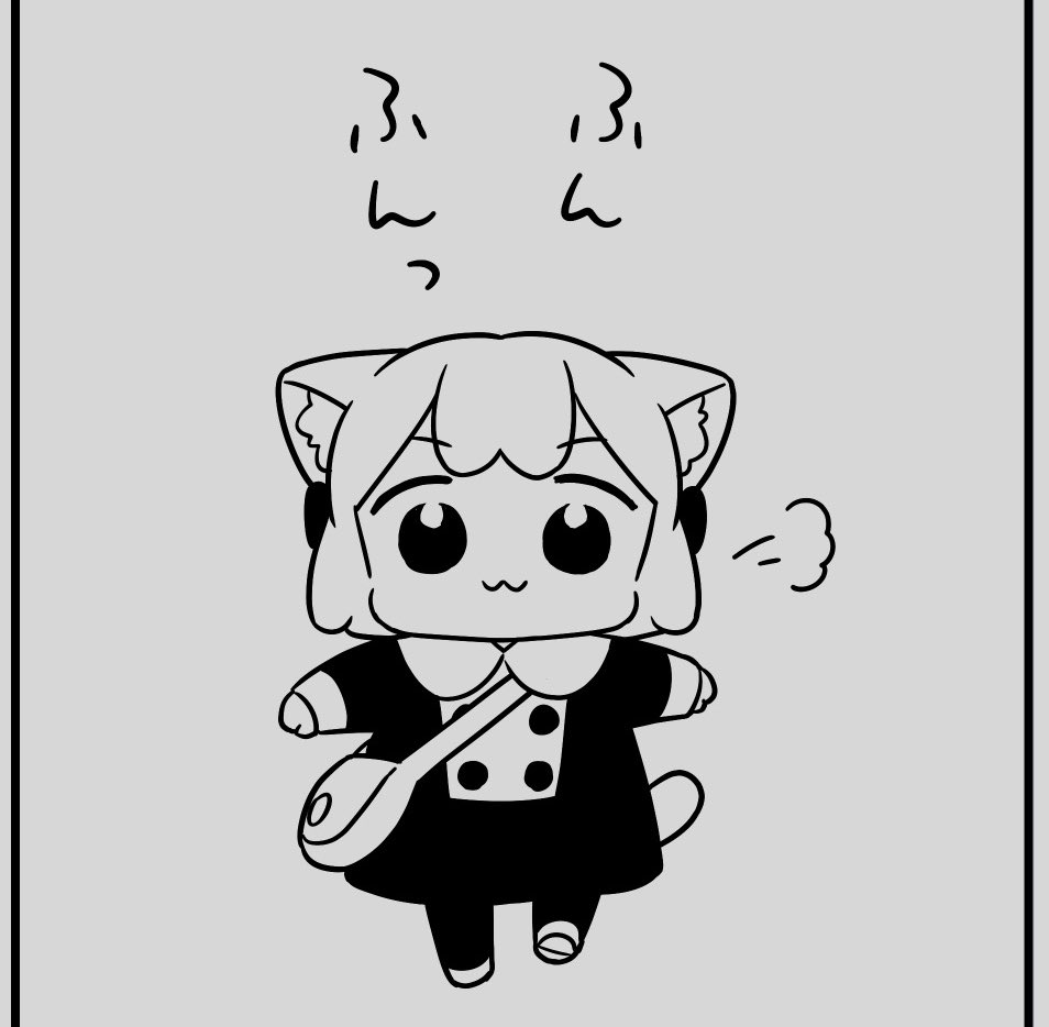 今日もヤルゾ〜😺
#うめともものふつうの暮らし 