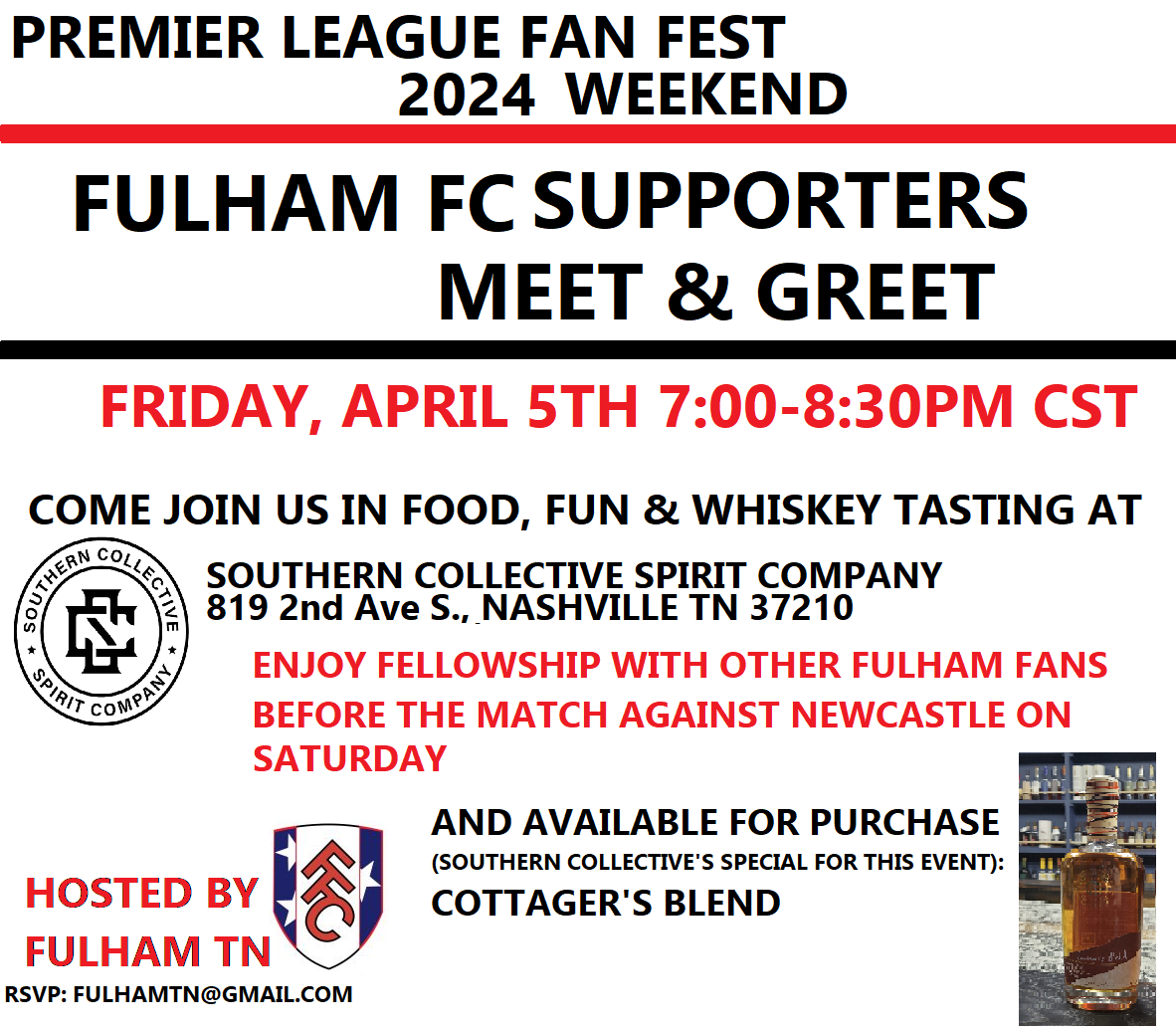 FulhamTN's tweet photo. Calling all Fulham fans to Nashville during Premier League Fan Fest #ffc #fulhamerica #fulhamfc https://t.co/KM44iILWoG