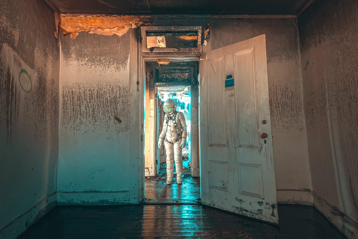 Some photos I took in a badly fire burned mansion yesterday