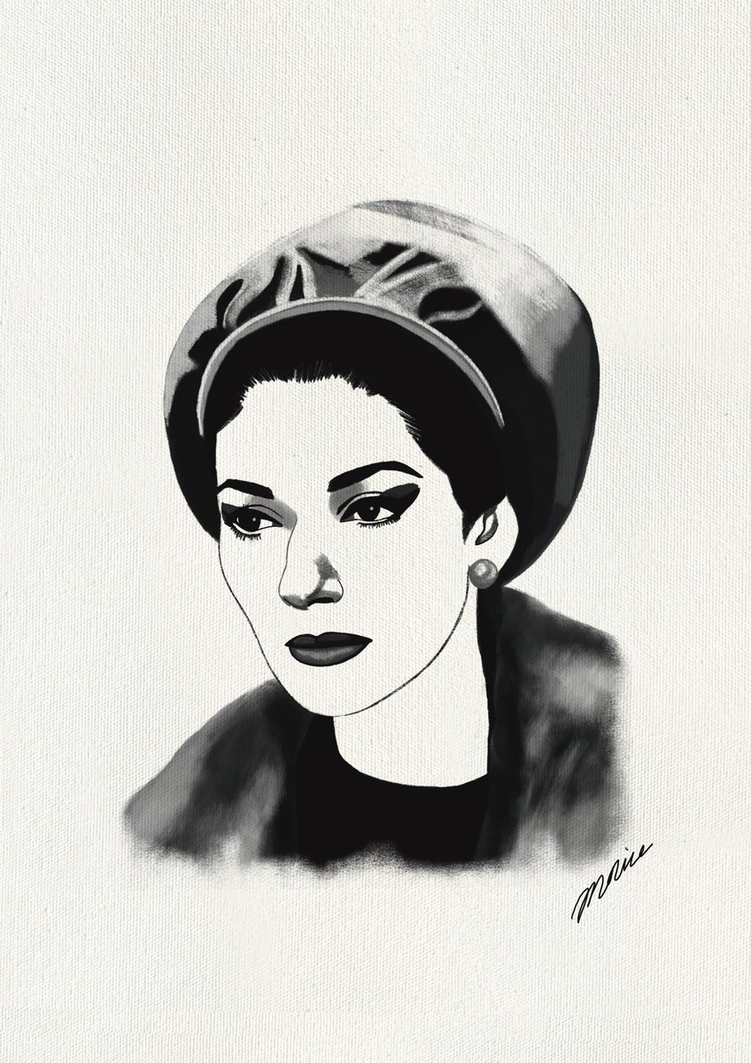 HullabaLula's tweet photo. Madam Callas 🌹#mariacallas #myart https://t.co/FkmQmmJb6p