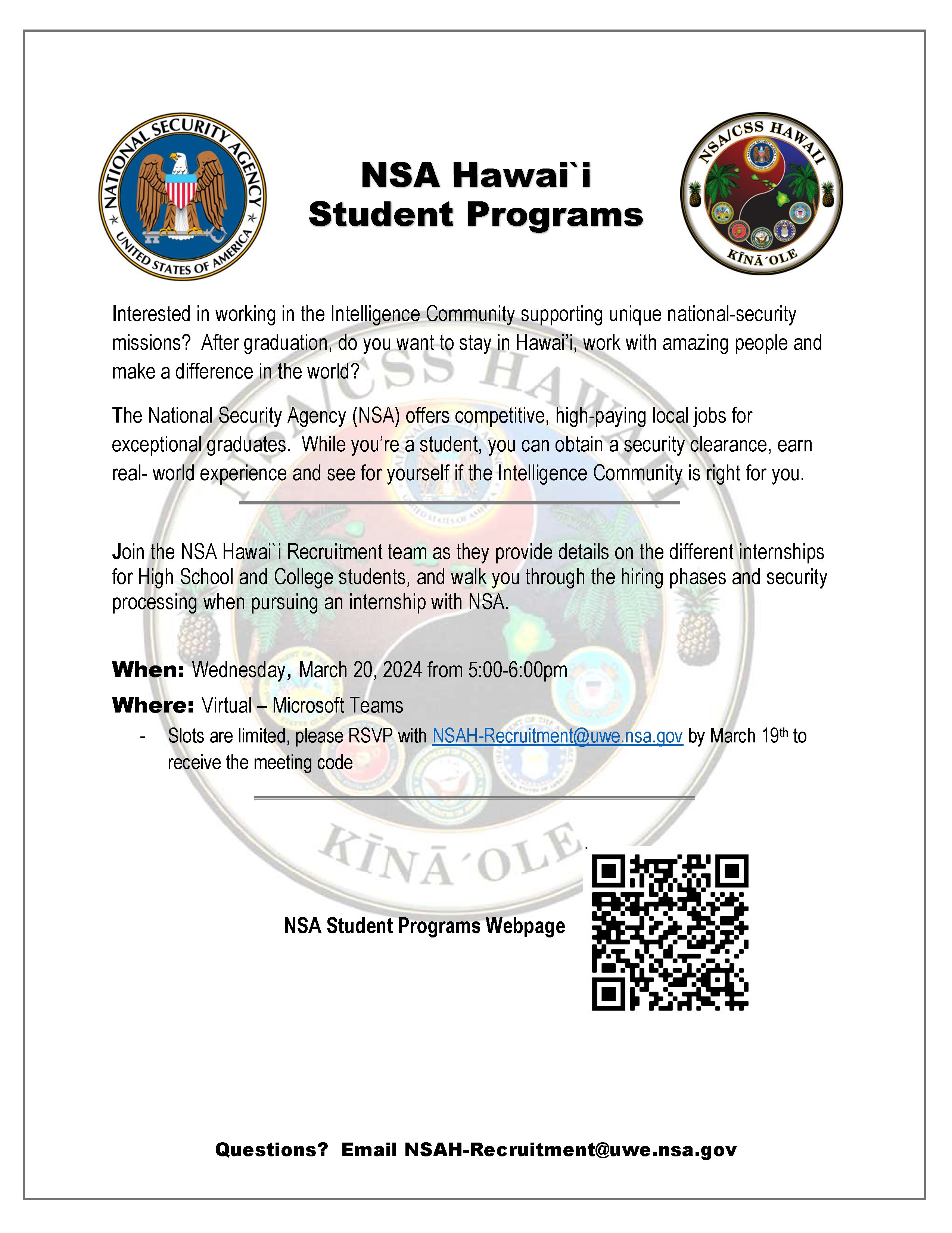 U.S. Army Garrison Hawaii on X: &ldquo;Interested in working in the 