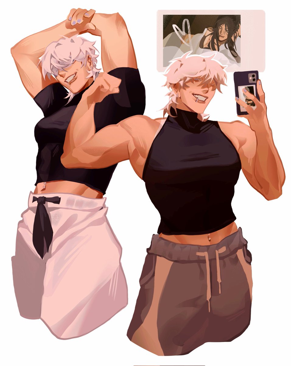 wacuoms's tweet image. butch gojo again