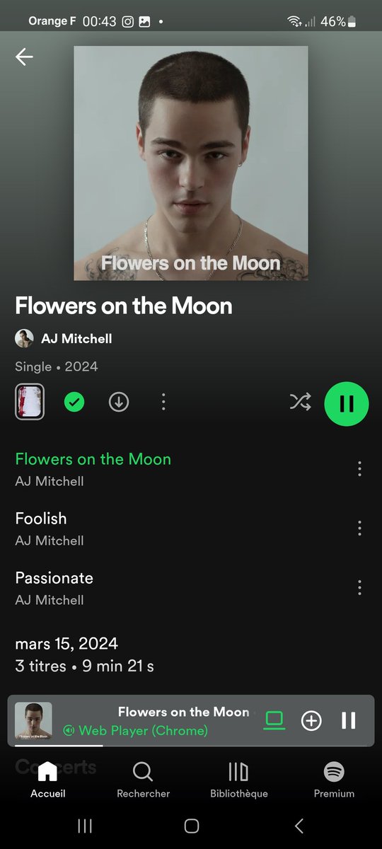 Nevers disappointed with @ajmitchell ! #FlowersOnTheMoon the new song is really great ! 🔥❤️