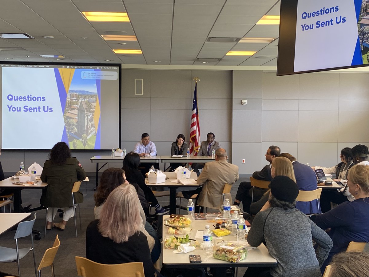SJSU's tweet photo. Thank you, Jesse Gary @KTVU, Sal Pizarro @mercnews, and Jennifer Sellig @KCBSRadio for joining more than 60 members of our #SJSU faculty today at our Meet the Press event. 

It was great information and engagement for our campus experts! #MediaExperts https://t.co/KYd8jO0T9g