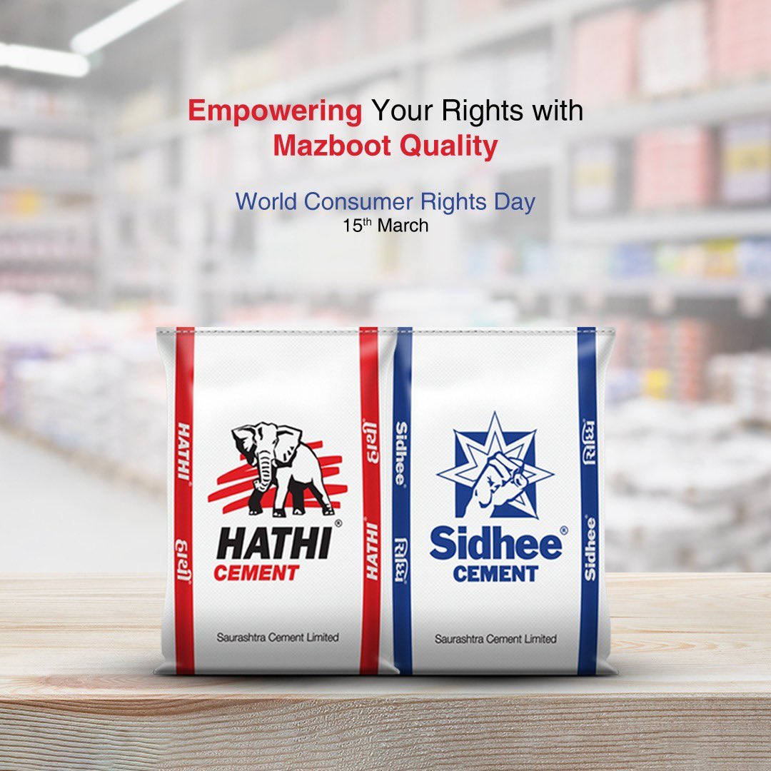 hathiandsidhee's tweet image. We ensure that your rights to Mazboot Quality Cement and authorized bills are protected.

World Consumer Rights Day

#ConsumerRightDay #ConsumerRight #ConsumerProtection #HathiCement #SidheeCement #SaurashtraCement #Saurashtra #cement #hathi #trust #strong