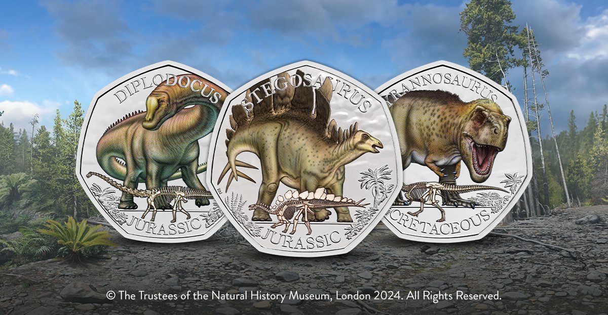 The Diplodocus coin has now been released. #coins #coincollecting #coincollector #coincollection