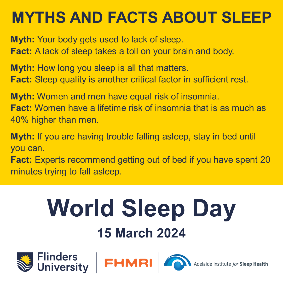 Happy World Sleep Day! Your excuse to slumber into the weekend 😴 #WorldSleepDay @Flinders