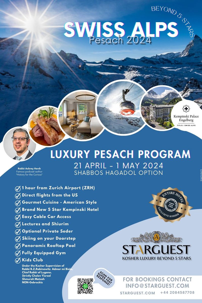 PESACH IN SWITZERLAND 

BOOK NOW!
starguest.com/pesach

#kosher #passover