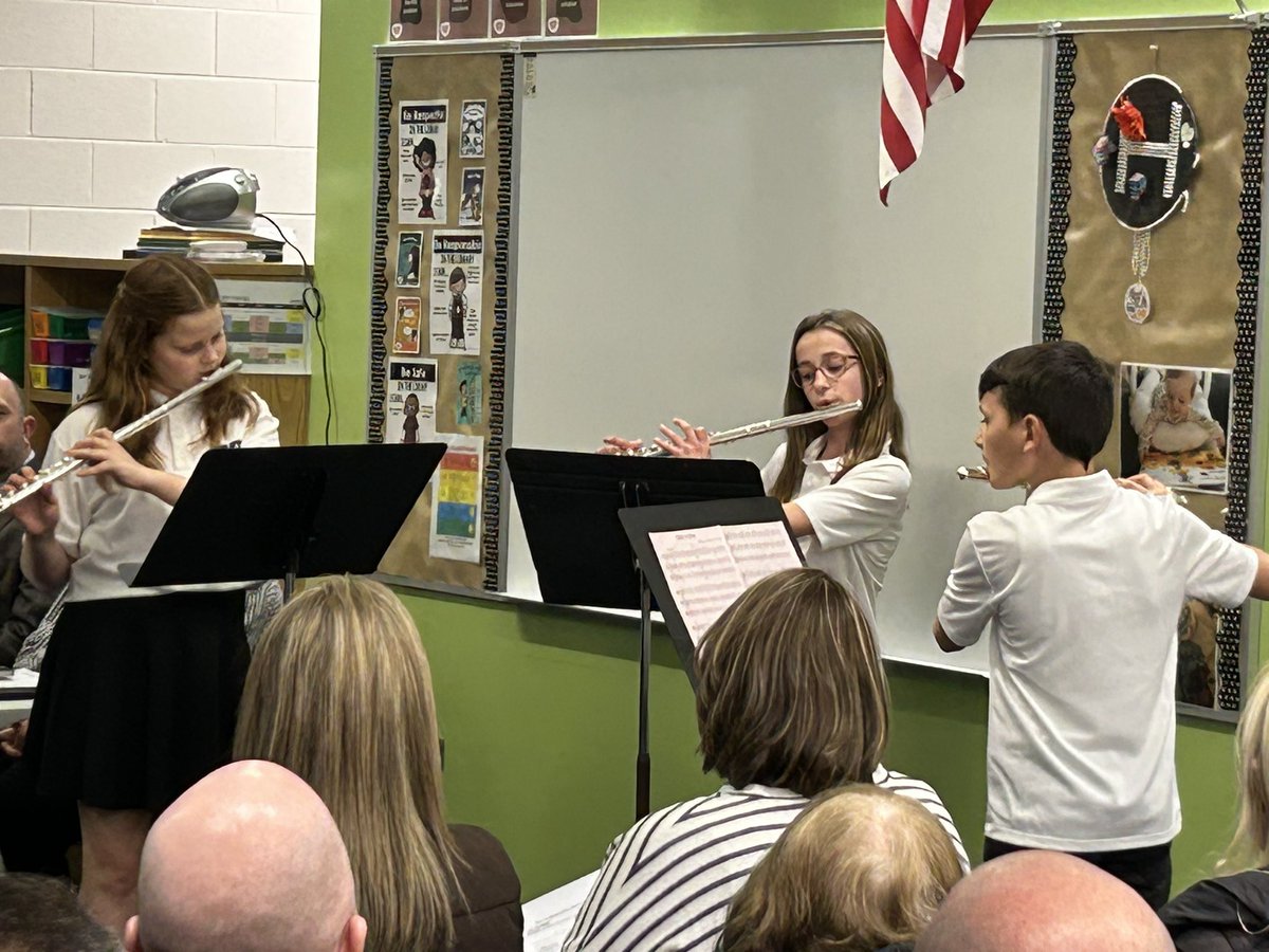 Sullivan students from the cast of Beauty and the Beast as well as the Sullivan band were at the Board of Education meeting tonight to open the meeting with a performance of Ode to Joy and the Pledge! #Proud2BD23