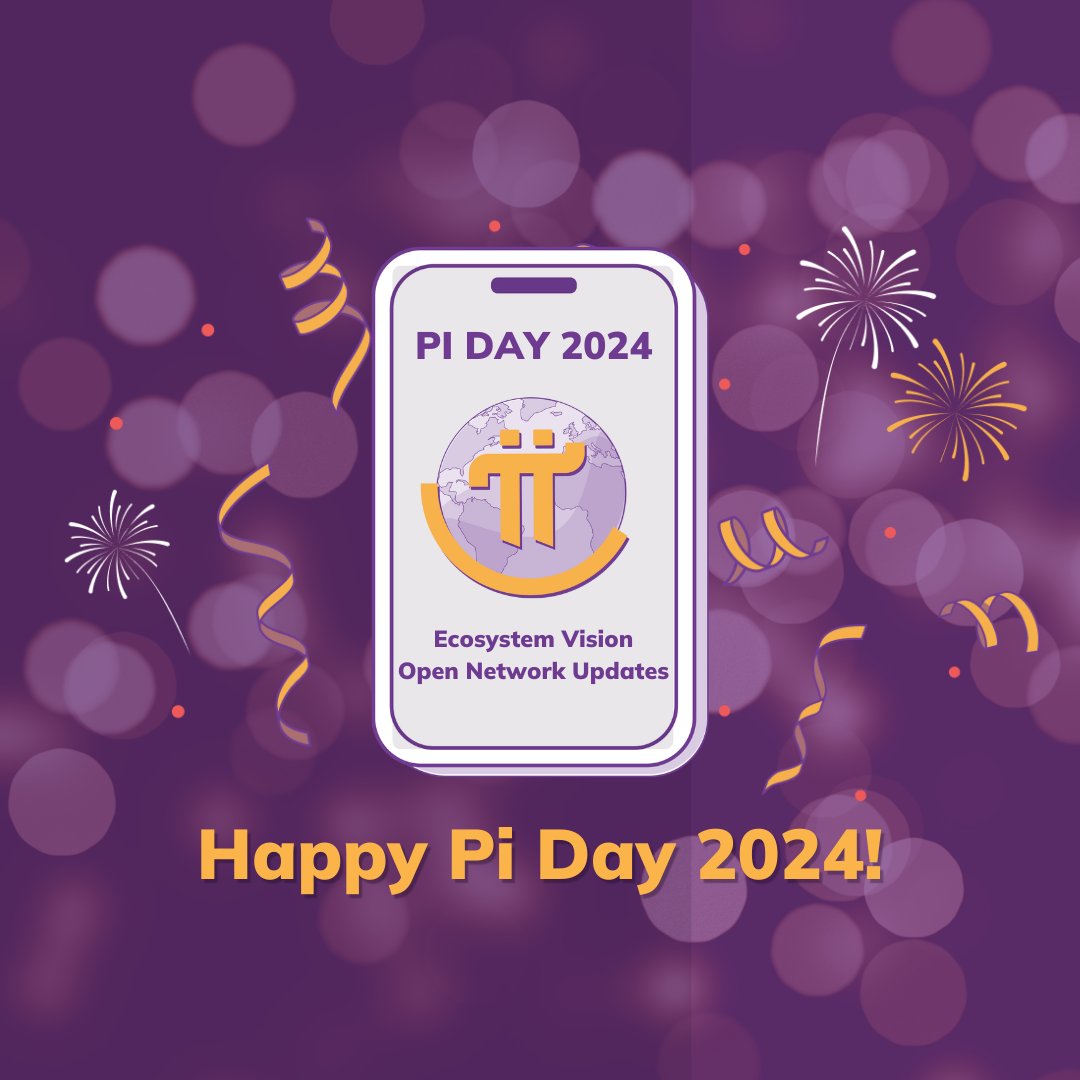 Go to the Pi Mining app and celebrate Pi Day 2024, Pi’s 5th official anniversary! 

We’re sharing network progress towards Open Network milestones and exploring how recent and new products help complete the Pi Ecosystem vision. KYC updates will unblock millions with a Race to 10…