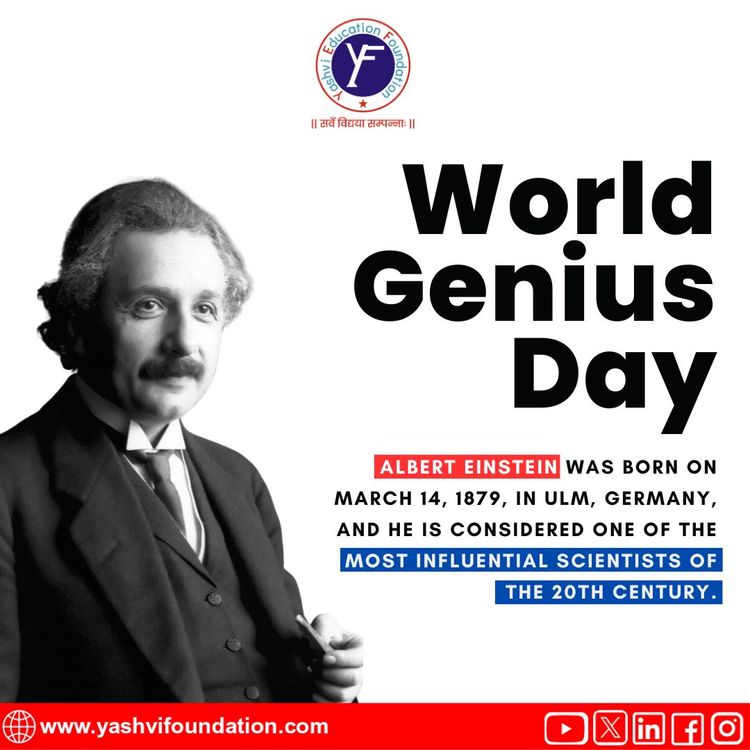 Unlocking genius potential worldwide with Yashvi Education Foundation on #WorldGeniusDay! 🌍✨ Let's ignite curiosity, inspire innovation, and empower minds to shape a brighter future together. 
#EmpowerPotential #IgniteCuriosity #InspireInnovation #ShapeTheFuture