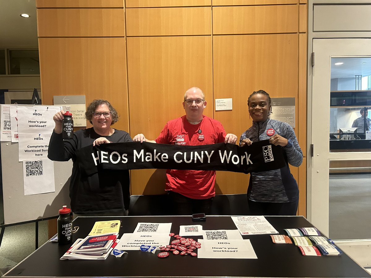 Graduate Center HEOs were out tabling today! HEOs make CUNY work!