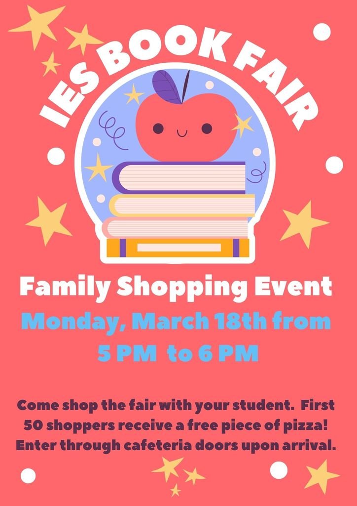 Please join us for our Family Shopping Night on Monday, March 18, 2024, from 5:00 to 6:00 pm. #makingconnections #bookfair