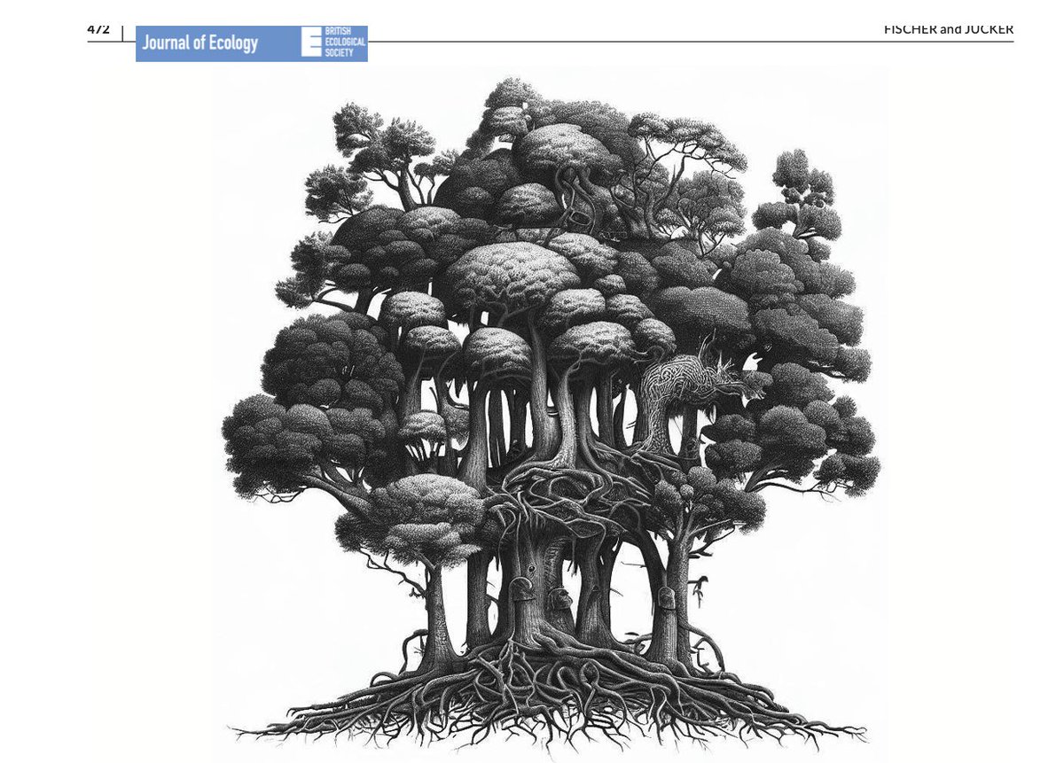 ricard_sole's tweet photo. This is Figure 1 from a research paper on the spatial organization of forests. It was created by an OpenAI (DALL-E2) and has nothing to do with reality or the problem being addressed (spatial fractals) even as a metaphor. Why is this acceptable? https://t.co/W3tDFy8Wom