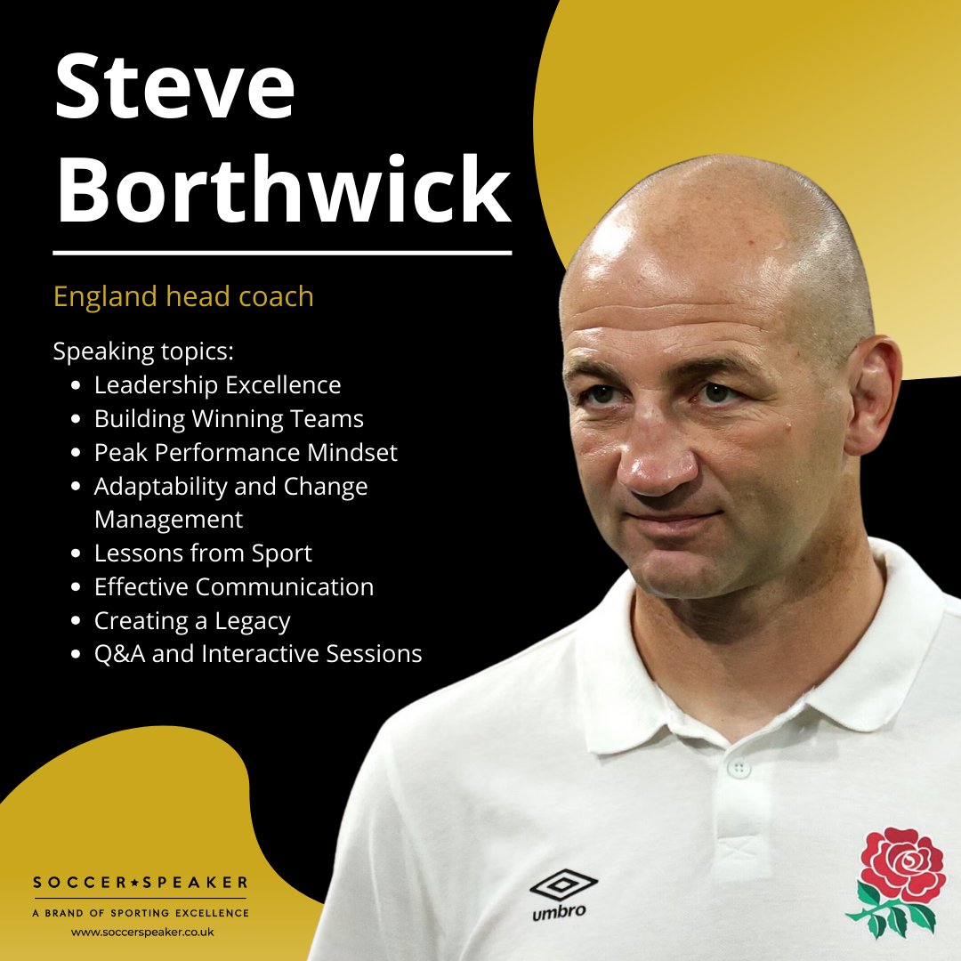 Level up your event with Steve Borthwick! 🚀 A powerhouse in sports coaching and leadership, Steve delivers game-changing insights that ignite teams and inspire action. Ready to supercharge your next gathering? Contact us to book Steve now! #SteveBorthwick #GameChanger