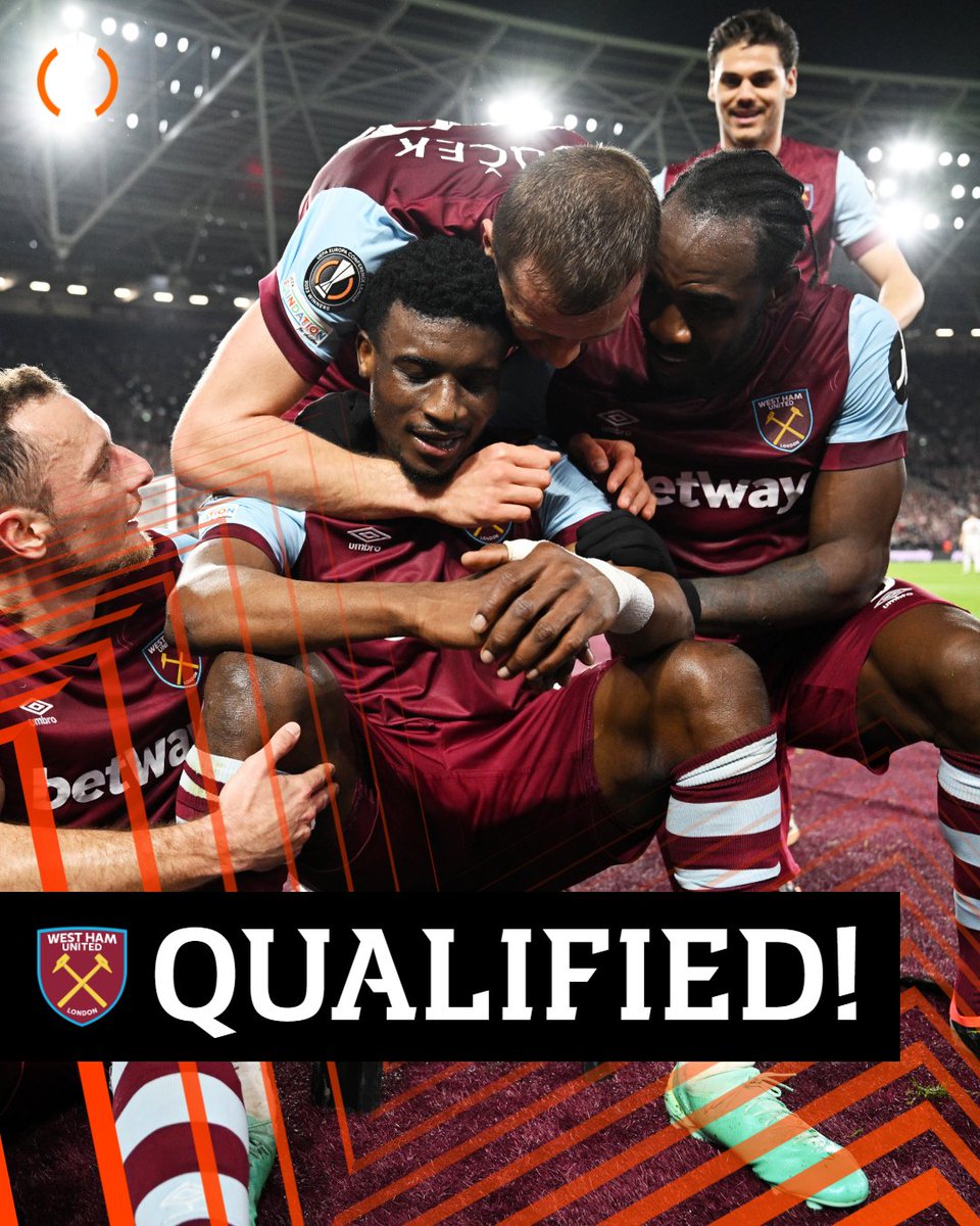 EuropaLeague's tweet photo. ⚒️ West Ham head to the quarter-finals 👏

#UEL https://t.co/69hQp6urjs