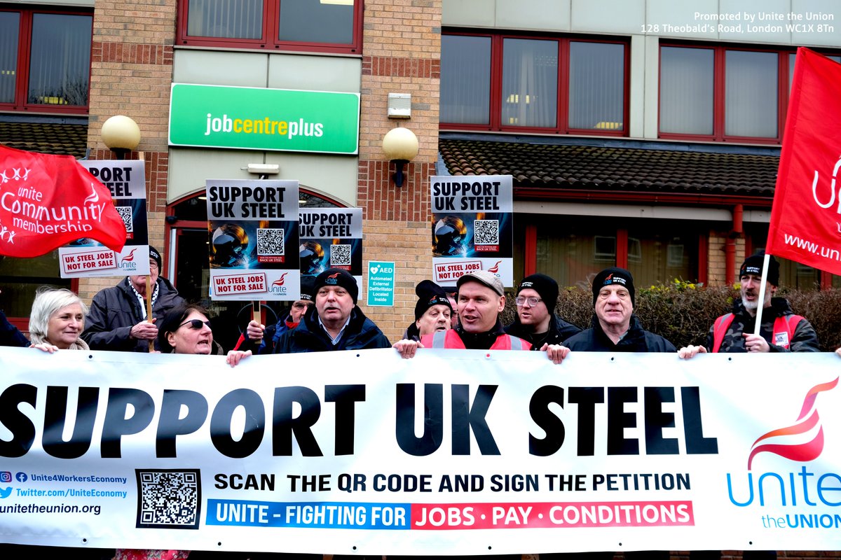 NevilleSouthall's tweet photo. For years, politicians and profiteers have delivered cut after cut to UK steel.

Around 6,000 jobs gone since 2015.

Entire communities decimated. An industry in decline. Ignored by politicians.

And now thousands more are at risk.

@UniteEconomy https://t.co/7Q1nY5daGG
