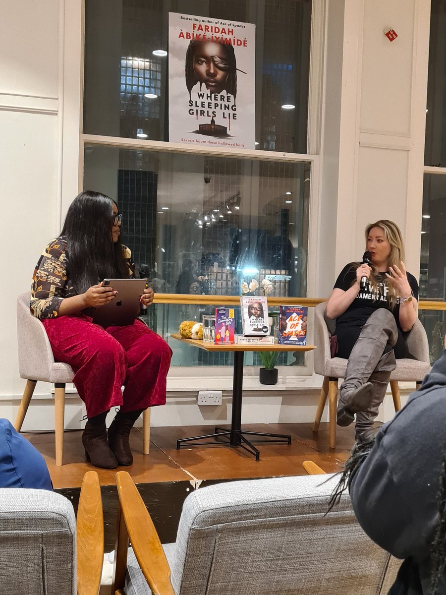 Such a brilliant talk tonight at @WaterstonesMCR with @faridahlikestea and @CynthiaMurphyYA !