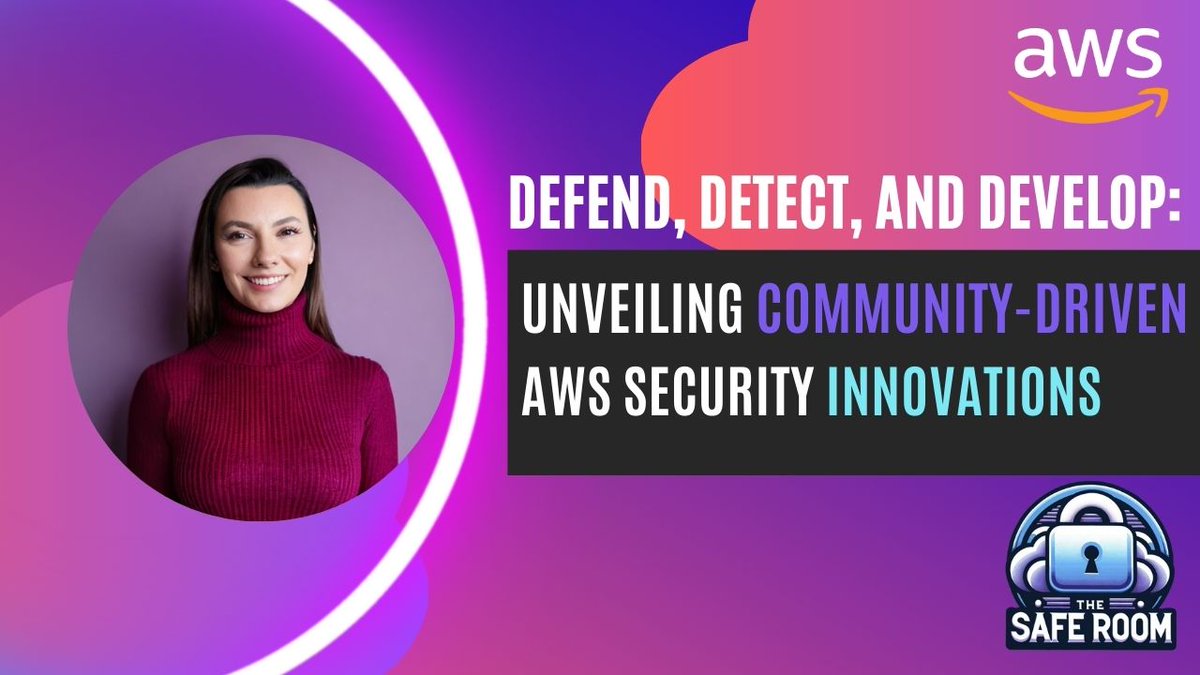 4n6lady's tweet photo. Last week, we asked everyone to submit your amazing ideas for AWS Security strategies, tools, home scripts, tips and tricks, and YA'LL DELIVERED! 🥳🚀

I'm so excited to say that tomorrow on "#TheSafeRoom," we're taking a deep dive into the brilliant minds of our AWS community and some of the submissions we received. 🤩

🗓️Tomorrow at 2PM EST (11AM PST / 7PM GMT)
👉https://t.co/lmxj8E2OwS